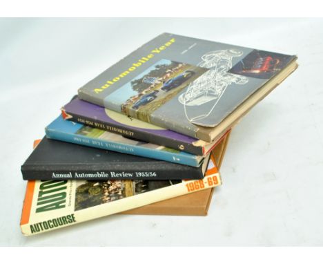 Three volumes of the Automobile Year; 1958, 1959 and 1960, two volumes of the Automobile Review; 1955 and 1956, and a volume 