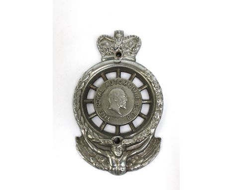'The Royal Automobile Club' car badge, number MCE12310, height 12cm.