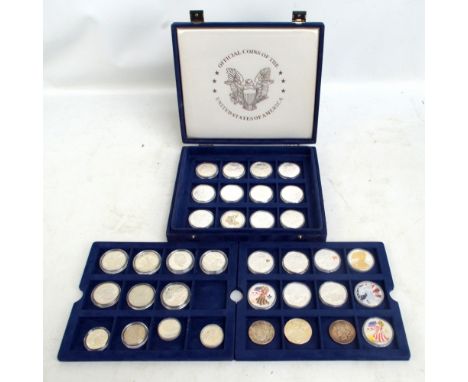 A cased Westminster Mint Official Coins of the United States of America set including twenty .999 silver proof eagles (some c