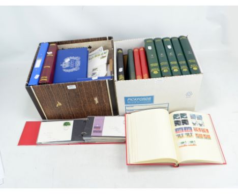 GREAT BRITAIN; in five Windsor printed albums, fairly sparse earlier period, solid QE2 with decimal mint to 2010, plus two ot