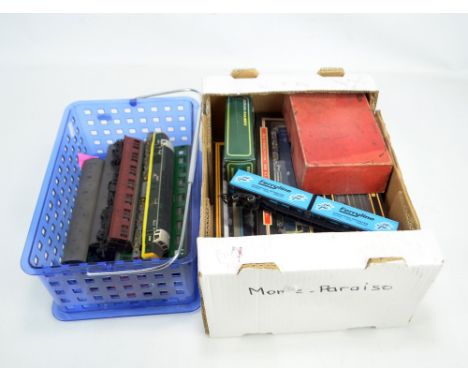 A mixed lot of boxed model railway including two mainline 00 gauge locos, Dapol BR56077 loco and Class 155 Sprinter two coach