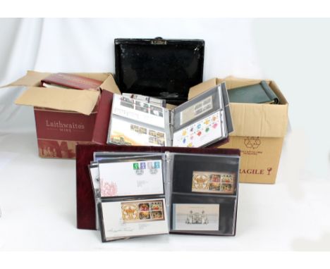 WORLD; in a metal chest and three boxes, including a useful old-time Commonwealth collection, further album of foreign countr