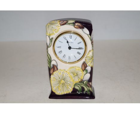Moorcroft mantle clock 16cm high - 2008. With box