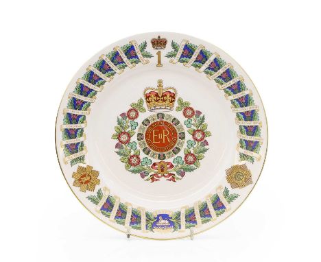A set of eleven Spode Mulberry Hall regimental commemorative plates, 20th century, to include, Royal Hampshire, Royal Scotts,