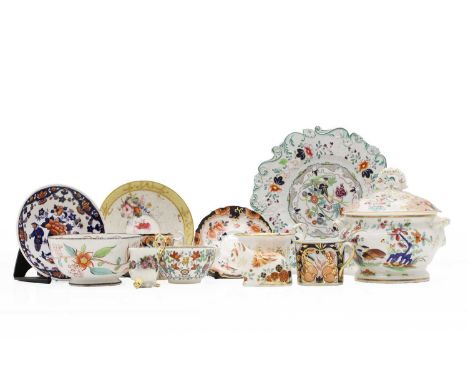 A large collection of porcelain tea wares late 19th to early 20th century, to include a surcrier, two dishes, twenty-five sau