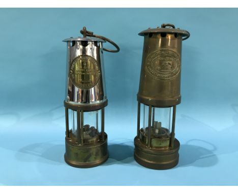 An Eccles miners lamp and an E. Thomas and Williams lamp (2)