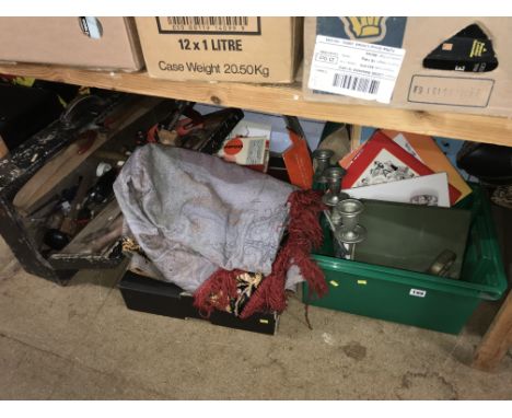 Tool box, mahjong set, lamps etc (please note that the Tiffany style lamp has been withdrawn from this lot)