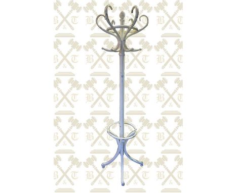 Painted bentwood hat and coat stand 