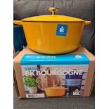 5 Pcs - Brand New BKK Cast Iron 28cm Oven Cookware Gloss Yellow, RRP £79.99 Each