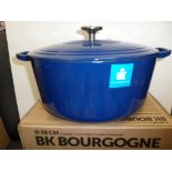 5 Pcs In Lot - Brand New BKK Cast Iron 28cm Oven Cookware Royal Blue, RRP £79.99 Each