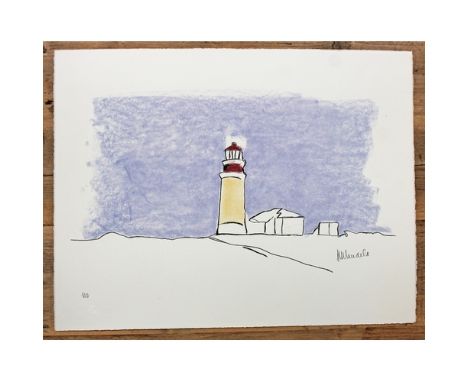 Nelson Mandela, "The Lighthouse", limited edition lithograph no. 140/500, signed in pencil, unframed 65cm x 50cm.  