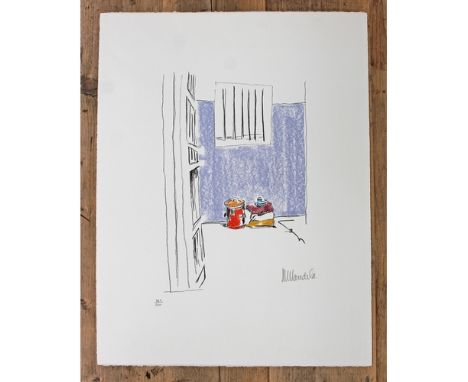Nelson Mandela, "Madiba Cell", limited edition lithograph no. 140/500, signed in pencil, unframed 65cm x 50cm.  