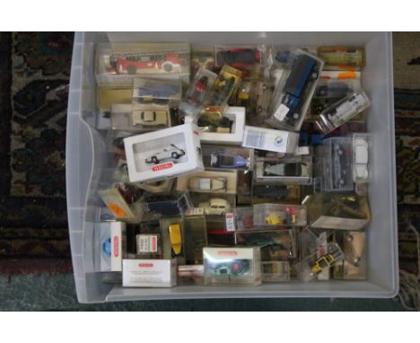 A group of +/- 80 Wiking scale model vehicles with spare boxes 