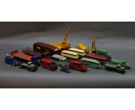 A group of Dinky and Matchbox diecast models, to include a British Railways Express horse box, a Foden flat truck with chains