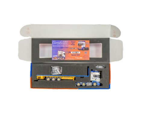 Tekno  Kerbey Motors Scania R-Series with Flatbed Trailer  60953