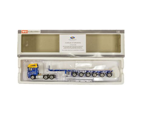 WSI  DAF XF 1Super Space (6x4) Tractor unit with 6 Anle Crane ballast trailer Bernard Hunter transport   02-1554