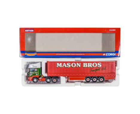 Corgi  Scania R Series Topline Curtainside - Mason Bros. Transport Ltd Boston Lincs  CC13701