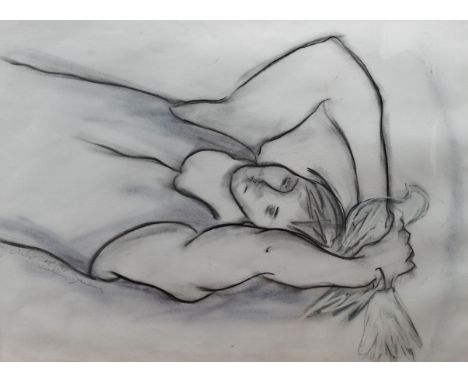Sheila OLNER (British 1930-2020),  Waking Dreaming,  Pencil and chalk,  Signed, titled and dated Sept. '97 mid left,  Framed 