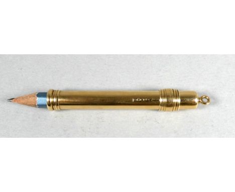 Sampson &amp; Mordan 9ct yellow gold propelling pencil - 10.5g