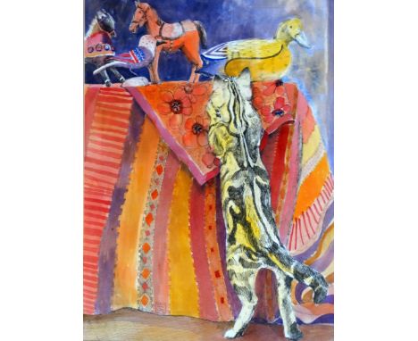 JUDITH LASSEN 20th Century British Curiosity Mixed media Signed and dated 1994 lower mid edge Titled to label verso Framed an