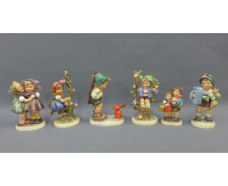 Six Hummel figures to include Sensitive Hunter, etc, tallest 15cm (6) 