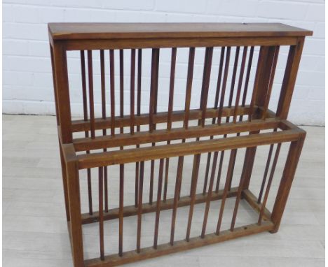 Vintage pine plate rack, 59 x 63cm 