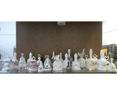 Collection of porcelain bells to include Royal Worcester and Kaiser etc, (31)