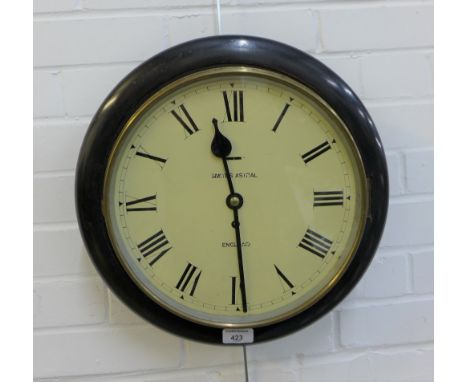 Smiths Astral wall clock, the enamel dial with Roman numerals, 