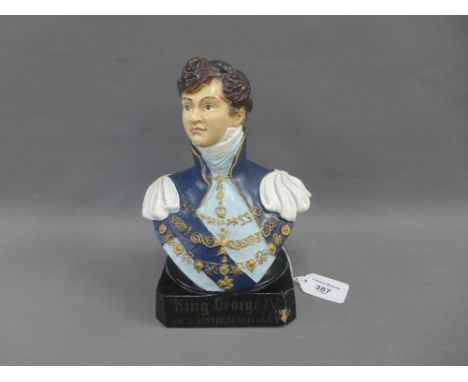 King George IV Old Scotch whisky advertising head and shoulders bust, 20cm high 