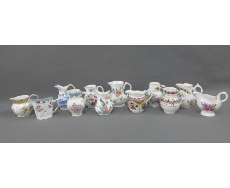 Set of twelve Royal Worcester Historical Collection porcelain jugs, modelled after the originals, to include Wishbone Jug, Si