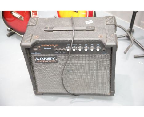 Laney Linebacker 30 amplifier in hard protective surround. This lot is not available for in-house P&amp;P
Condition Report: I