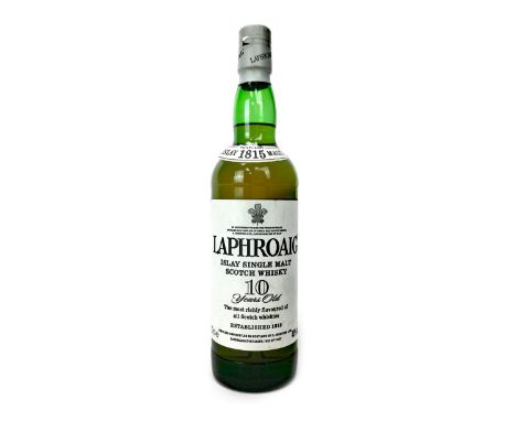 LAPHROAIG 10 YEARS OLD Single Malt Scotch Whisky 70cl, 40% volume.