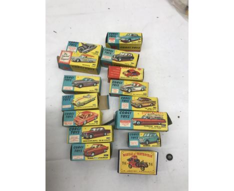 A quantity of 1960s Corgi car boxes