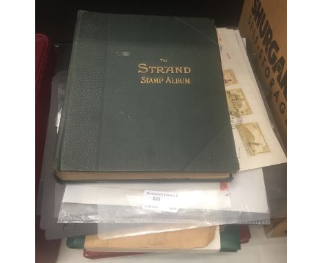 A box of World and GB stamp albums/stock books