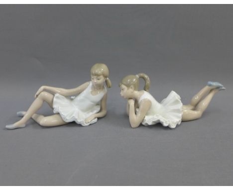 Two Nao ballerina figures, 22cm long (2) (one a/f) 