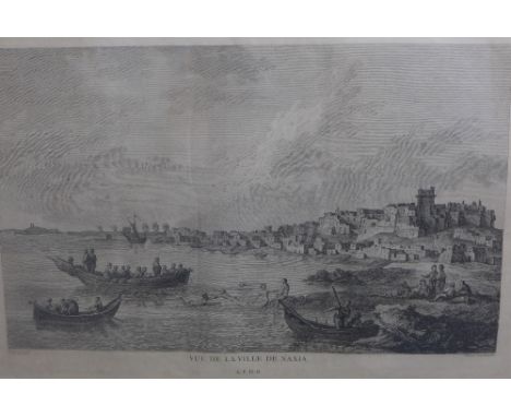 Francois Dequevauviller (1745 - 1807), vue de la ville de Naxia, 1782, inscribed with the title and further inscribed PL21. t