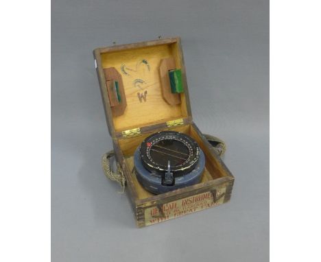 WWII Type PS compass, No. 62278H, in fitted box , 15cm diameter&nbsp;