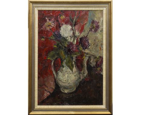 * PENELOPE BEATON ARSA RSW (SCOTTISH 1886 - 1963),FLORAL STILL LIFEoil on board, signed60cm x 40cmFramed.Note: Penny Beaton s