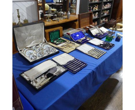 A quantity of Silver Plate, including Masonic Interest; a tray and a pair of goblets with presentation inscription for De La 
