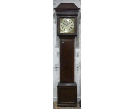 Will'm Glover, Worcester, a mahogany 8-day longcase clock with two-weight movement striking on a bell, the 12-inch square bra