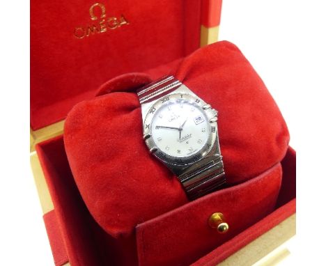 An Omega ?My Choice? Constellation Automatic lady?s stainless steel Wristwatch, 28mm diameter case, No.57587880, the circular