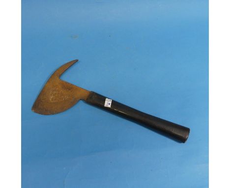 A British issue 1945 Elwell W.W.2 escape axe, probably&nbsp;RAF / Glider pilot issue, bearing markings to head, the rubber ha