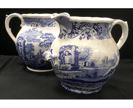 A large Spode Italian pattern water jug, black mark;   another (2) 