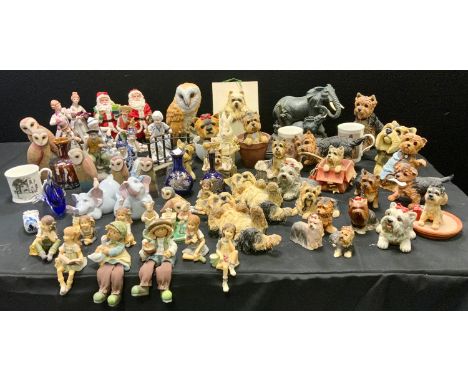 Figures &amp; Animals - a pair of Nao models Elephants, others;  Shudehill stylised model Owls; Leonardo collection Terrier D