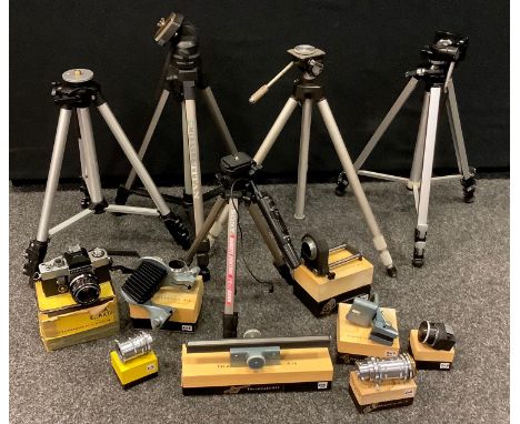 Ihagee Dresen A16 bracket Shwenkwinkelaufsatz;  other equipment, flexible bellows, view finder, tripods, etc 