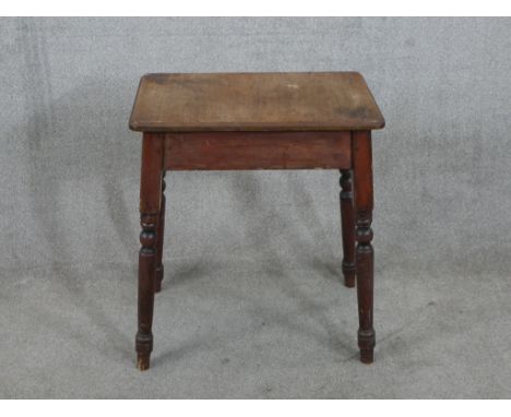 Lamp table, 19th century mahogany. H.66 W.55 D.35cm 