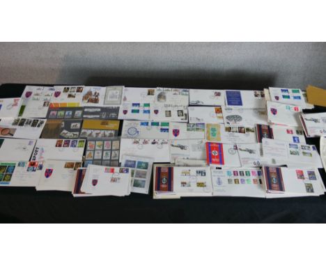 A large collection of mainly British stamps, proof sets and first day covers. 