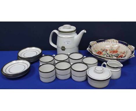 SWEDISH COFFEE SET 
together with two ceramic bowls