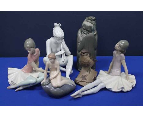MIXED LOT OF CERAMIC FIGURES
including Lladro, Royal Copenhagen etc