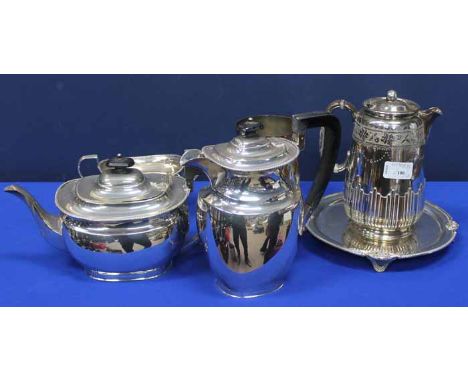 LARGE COLLECTION OF SILVER PLATE
including four piece tea service